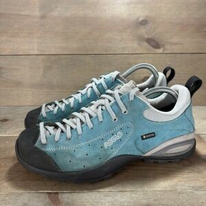 asolo shiver GV womens size 7.5 shoes blue suede approach hiking sneakers